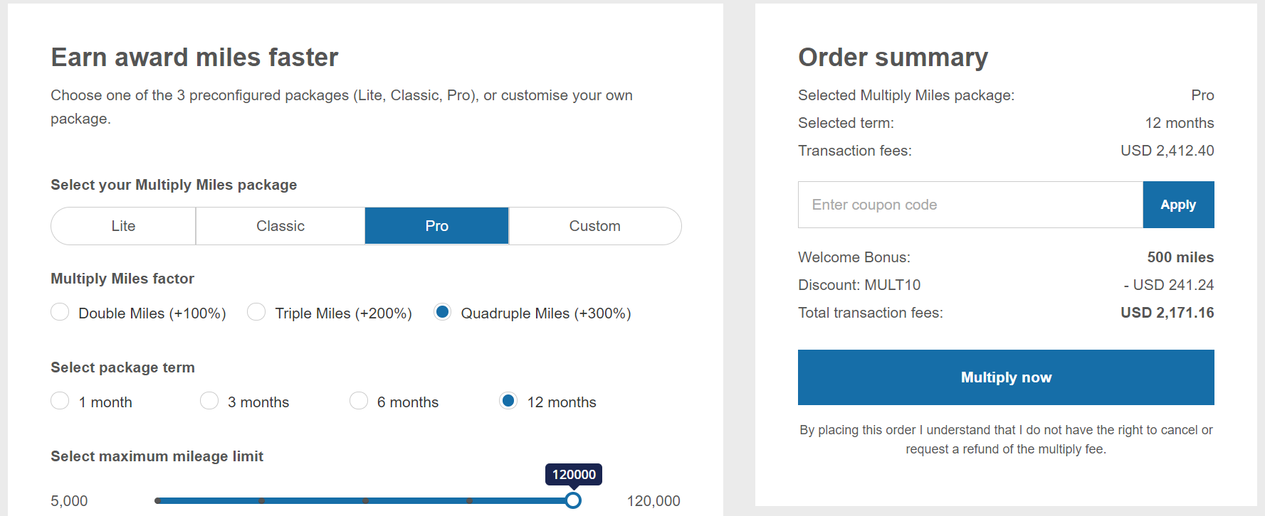 Lufthansa Multipy Miles Price 120K